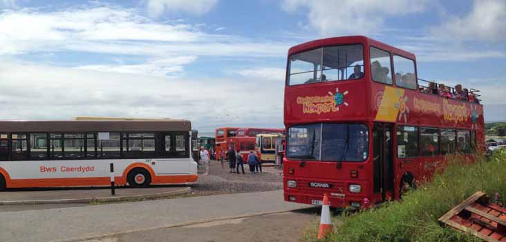 Cardiff Bus Leyland Lynx 2 267 & Newport Scania Alexander City Sightseeing 41